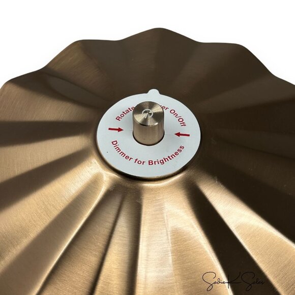 13" Brass Scalloped Shade Portable Table Lamp - Hearth & Hand Magnolia, Target - Picture 10 of 11